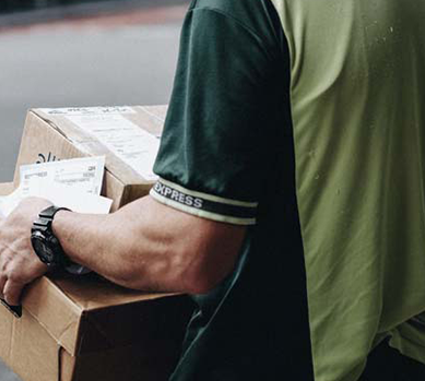 Business Services delivery guy package shipping boxes