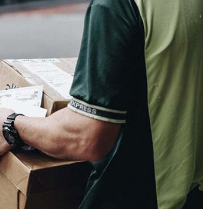 Business Services delivery guy package shipping boxes