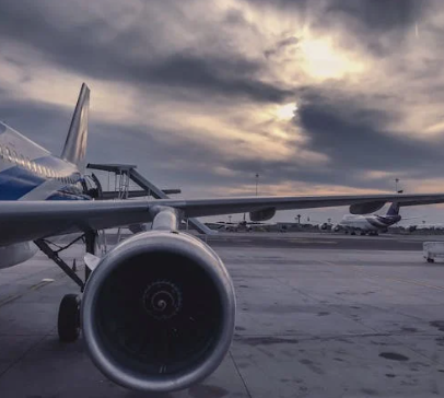 airline plane wing