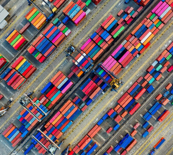 shipping containers yard