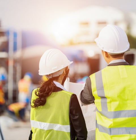 businessman businesswoman surveyors