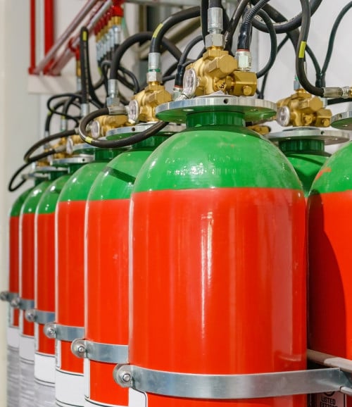 hazard fire suppression system gas extinguishing