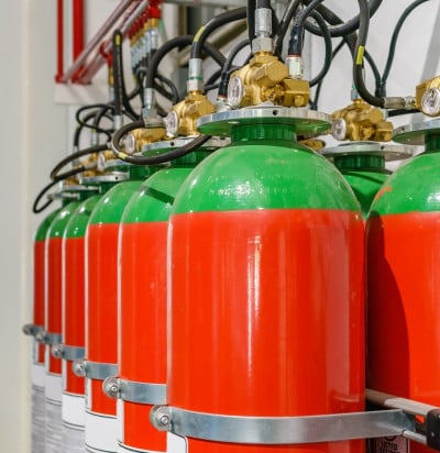 hazard fire suppression system gas extinguishing