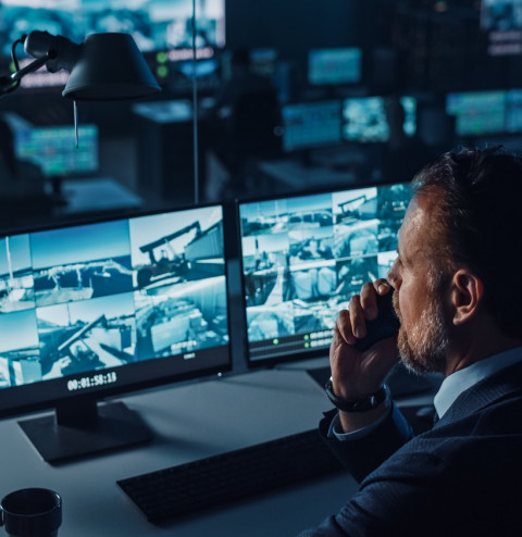 security cameras monitor