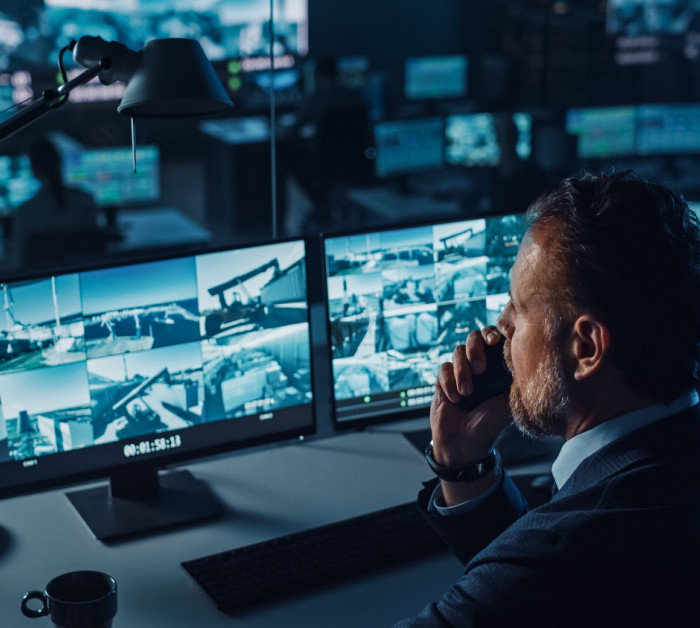 security cameras monitor