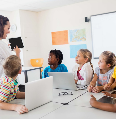 teacher tablet classroom