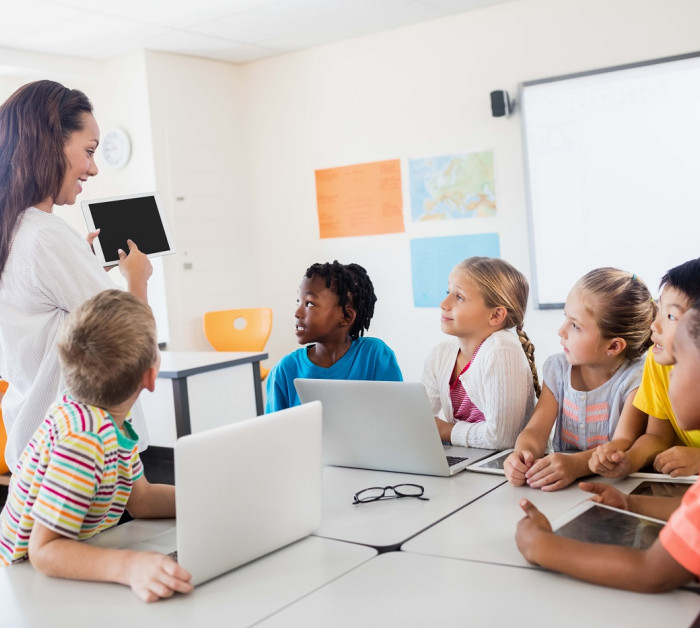 teacher tablet classroom