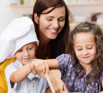 children cooking learning skills