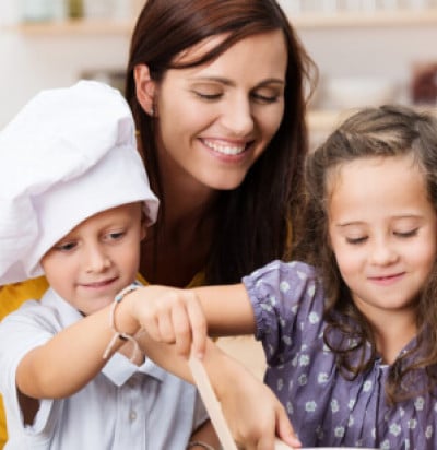 children cooking learning skills