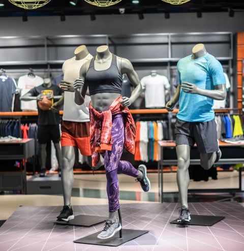 sport clothes store shopping mall