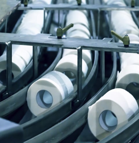 Toilet roll production