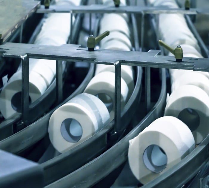 Toilet roll production
