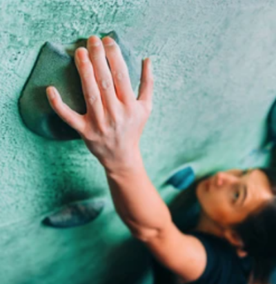indoor climbing woman