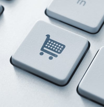 shopping cart icon on keyboard