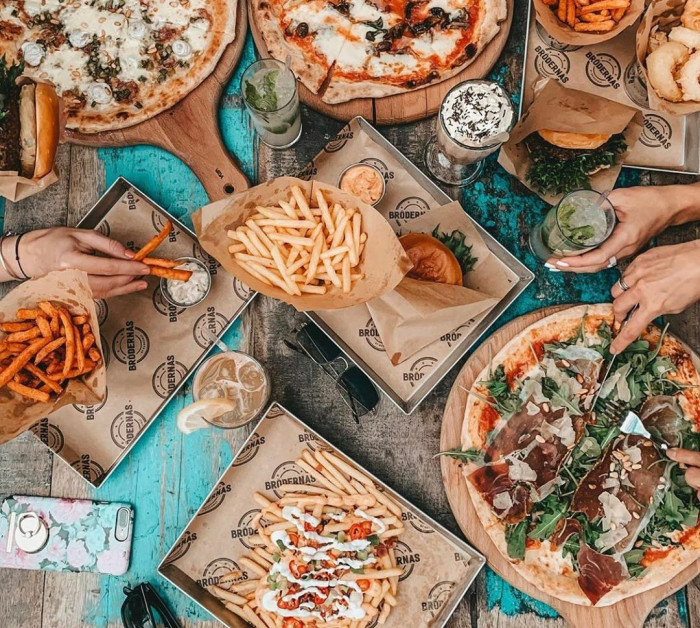 Brodernas food burger pizza