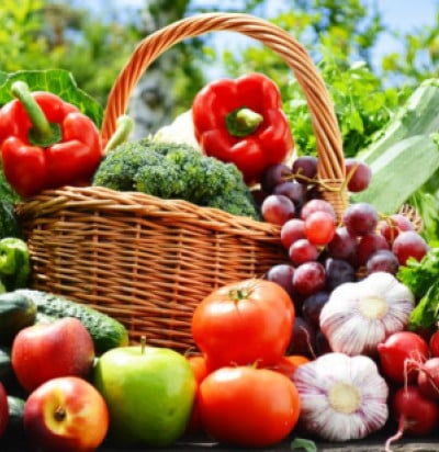 fruit vegetables basket food