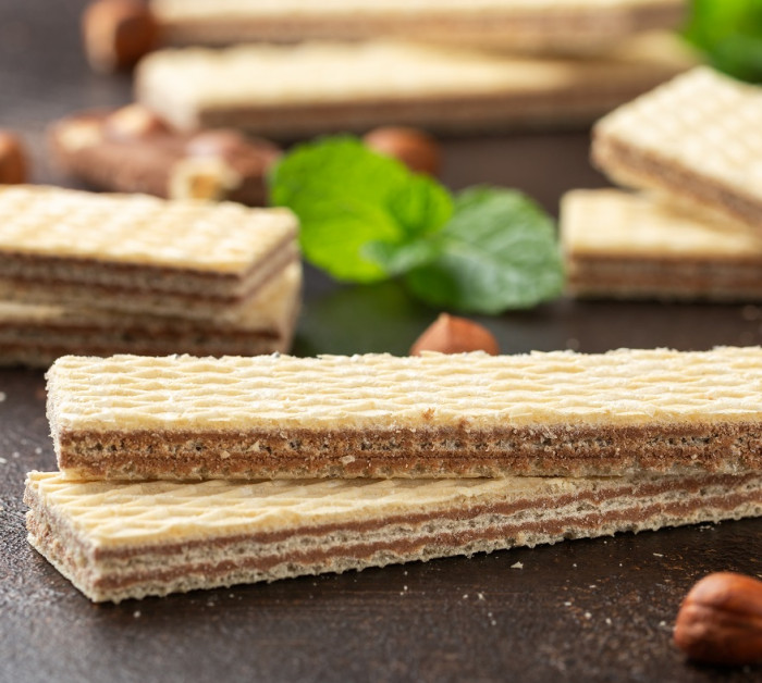 tasty wafer biscuits chocolate