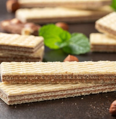 tasty wafer biscuits chocolate