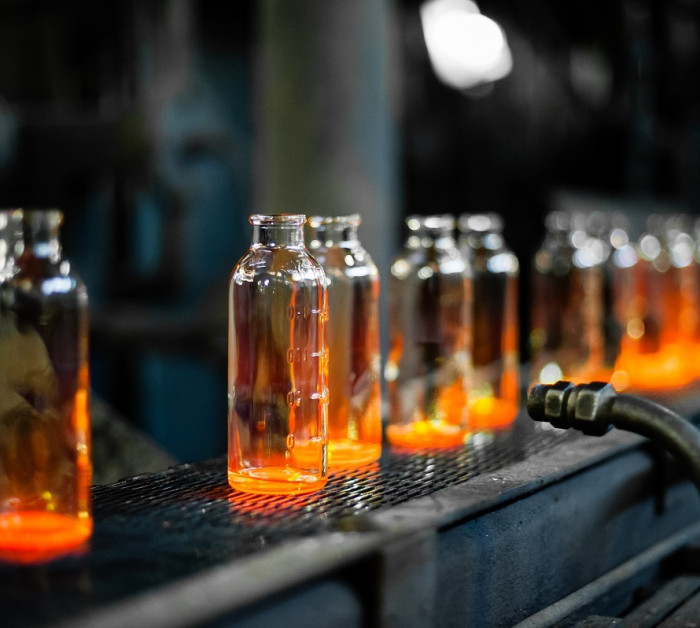 bottles glass plant production