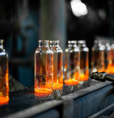 bottles glass plant production