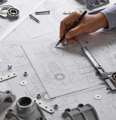 engineer technician designing drawings engineering engine