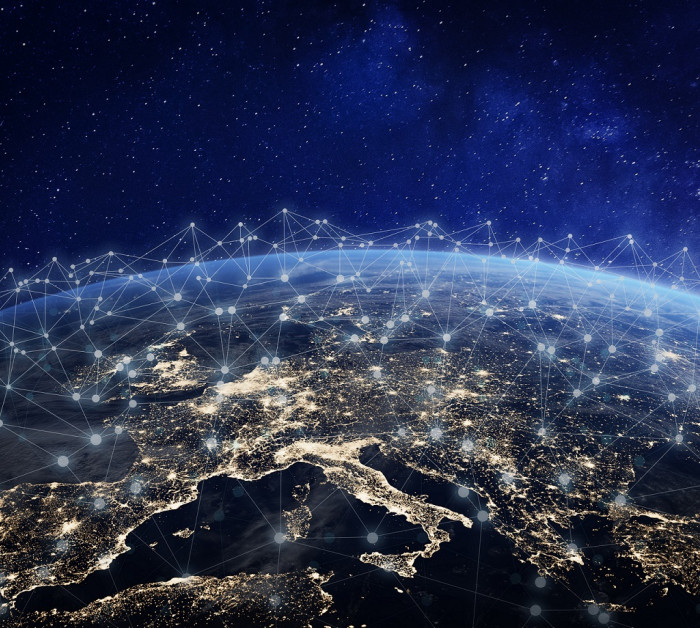 european telecommunication network connected over europe