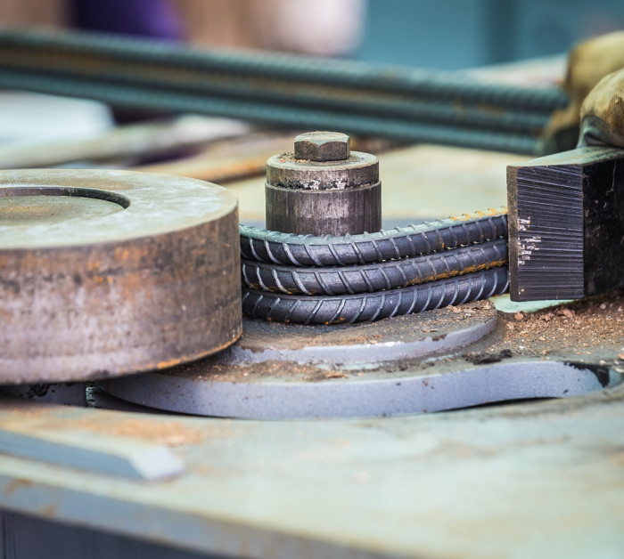 steel bar bending machine work