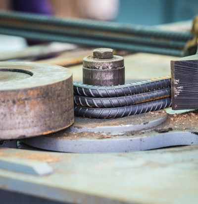 steel bar bending machine work