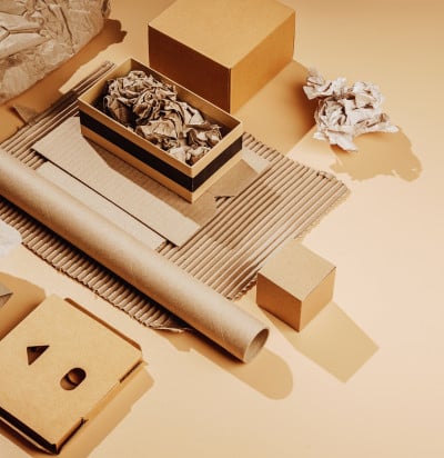 used cardboard paper recycling secondary raw