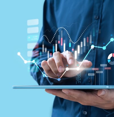 businessman trading online stock market