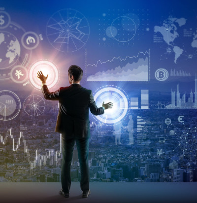 futuristic graphical interface system engineer financial