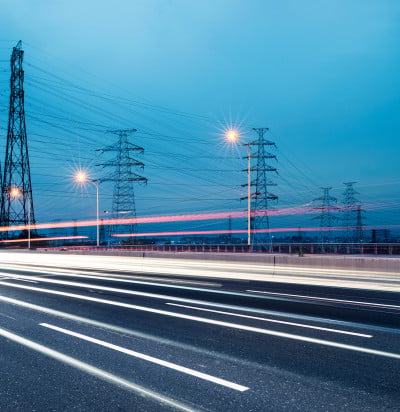 high voltage post tower sky background 