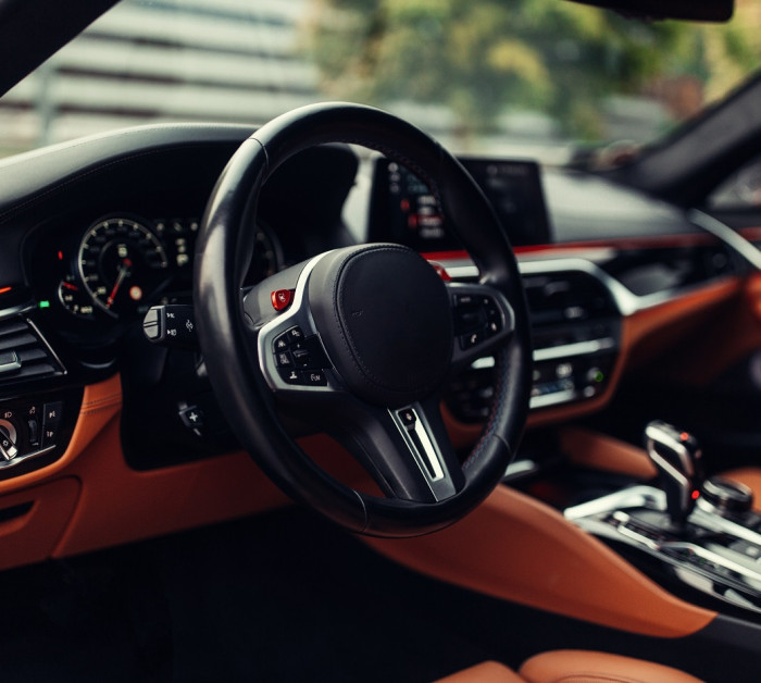 modern supercar interior leather panel