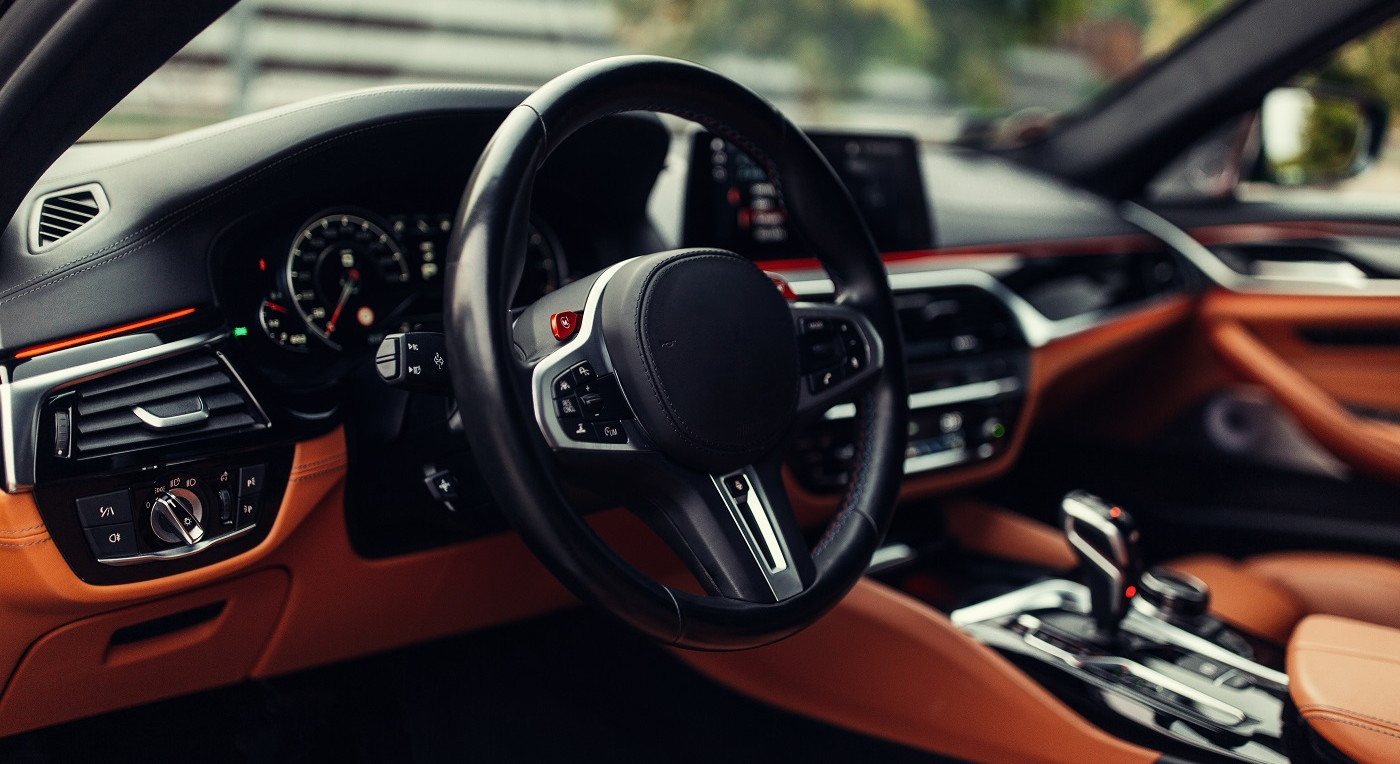 modern supercar interior leather panel