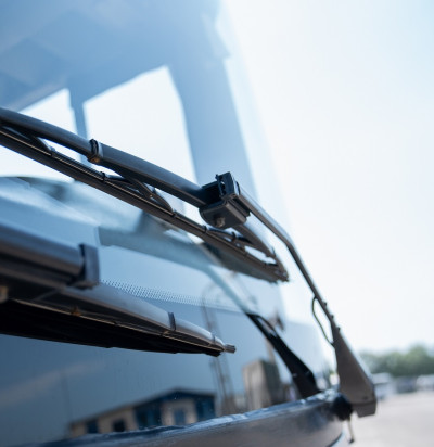 car wipers close large windshield