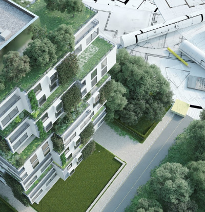 3d rendering sustainable modern apartment building resized