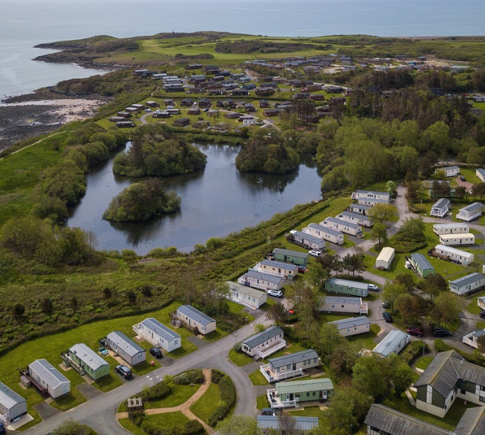 aerial view caravan park