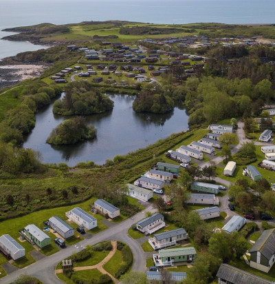 aerial view caravan park