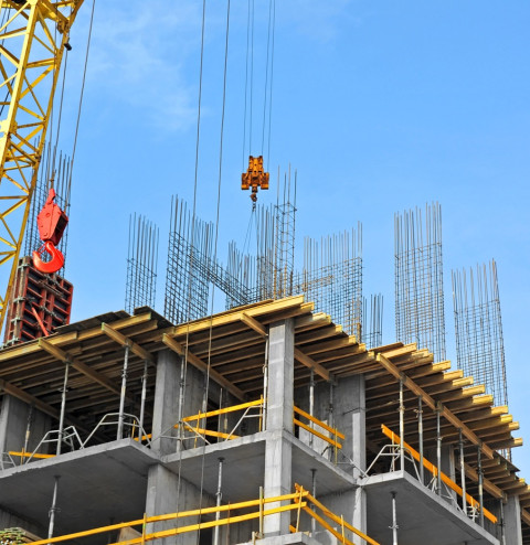 crane building construction site