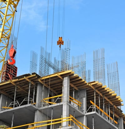 crane building construction site