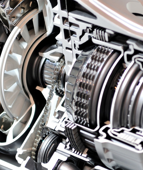 crosssection car gearbox clutch