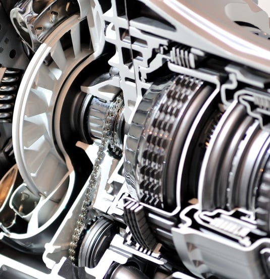 crosssection car gearbox clutch