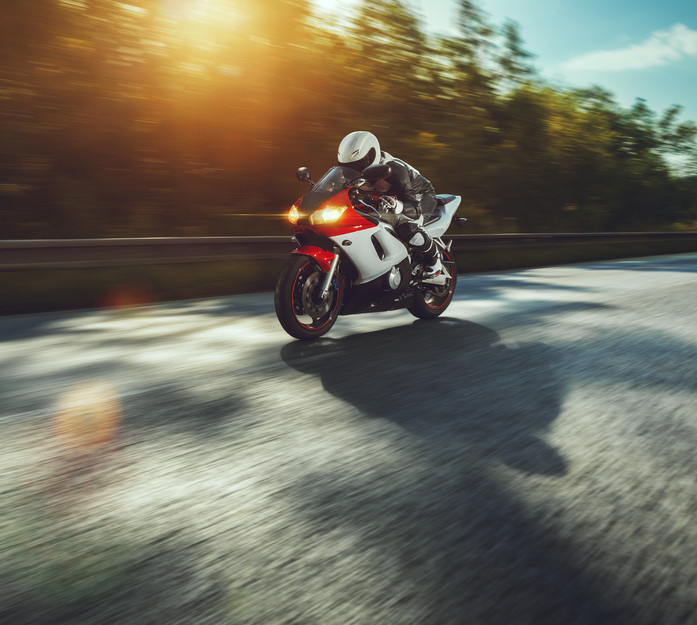 motorbike on road riding