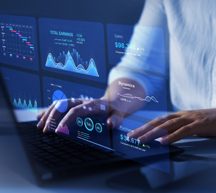 business finance data analytics graph management