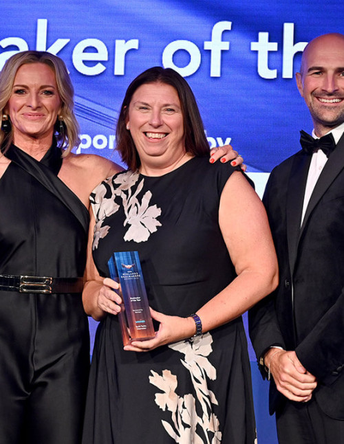 Sarah winning Dealmaker of the Year