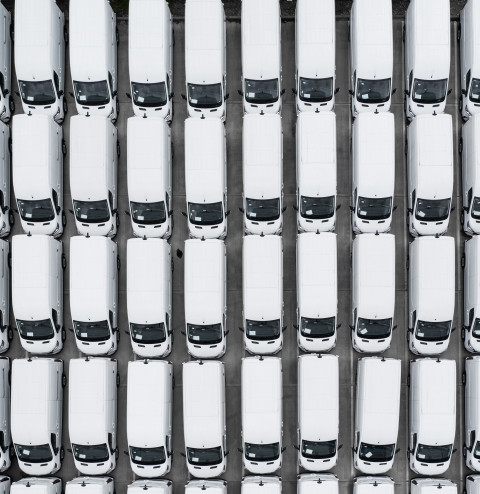 Fleet of vans