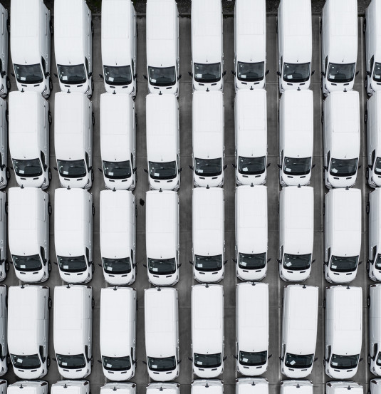 Fleet of vans