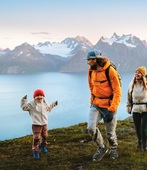 Family on holiday