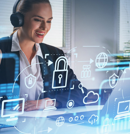 call quality monitoring depiction CX agent showing compliance with regulatory requirements