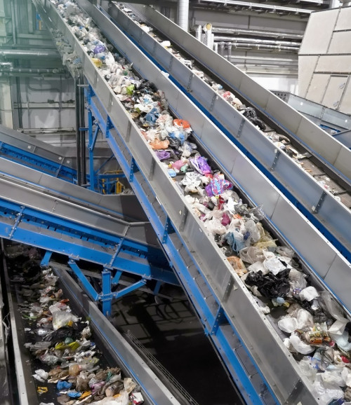 conveyor lines waste sorting processing collection
